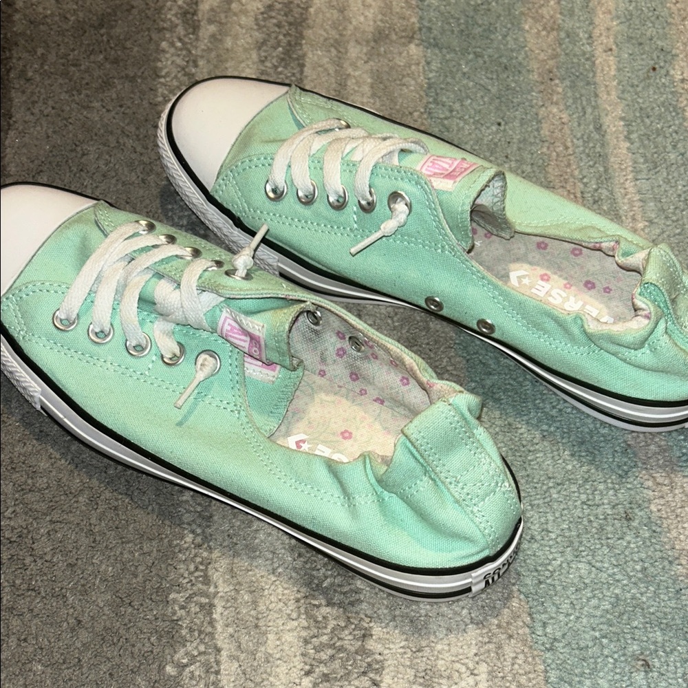 Converse All Star Shoreline Light Green Low-Tops - Picture 6 of 7